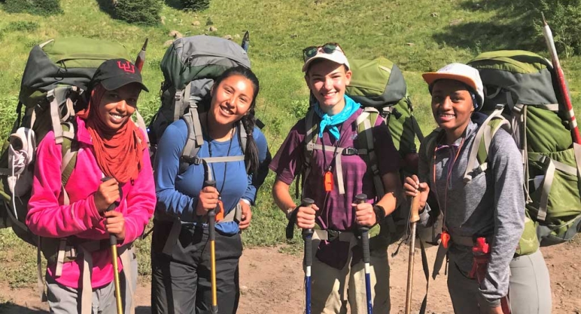 summer backpacking trip for teen girls in colorado